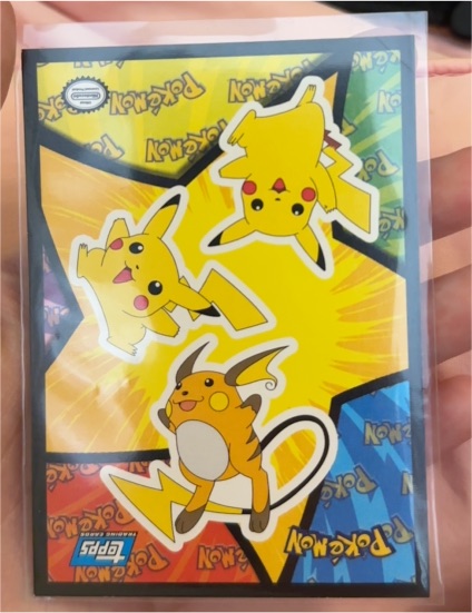 1999 Topps Pokemon Sticker Card #S7 Pikachu & Raichu — front