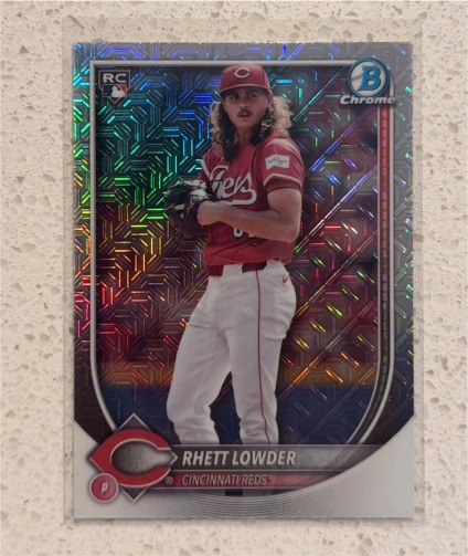 2025 Bowman Chrome #6 Rhett Lowder Mojo Refractor Rookie Cincinnati Reds — front