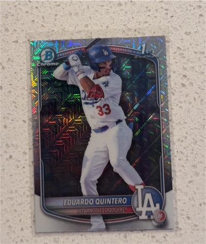 2025 Bowman Chrome Prospects 1st #BCP-115 Eduardo Quintero — front