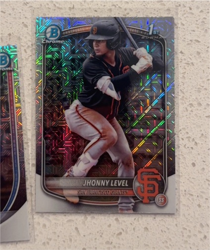 2025 Bowman Chrome Prospects #BCP-147 Jhonny Level — front