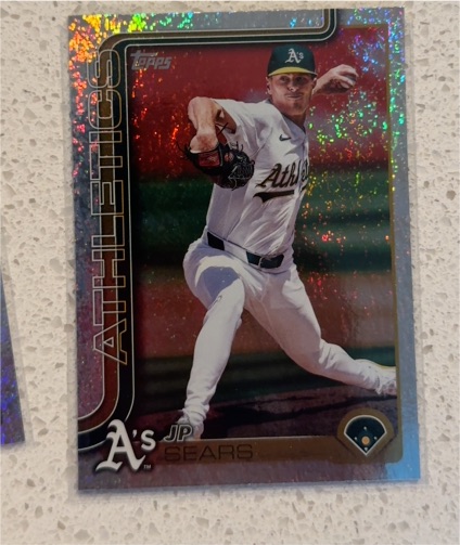 2025 Topps Series 2 #680 JP Sears Oakland Athletics Sand Glitter — front