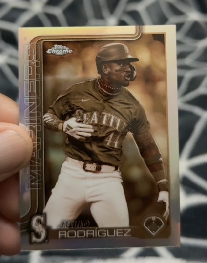2025 Topps Chrome #261 Julio Rodriguez Sepia Refractor — front