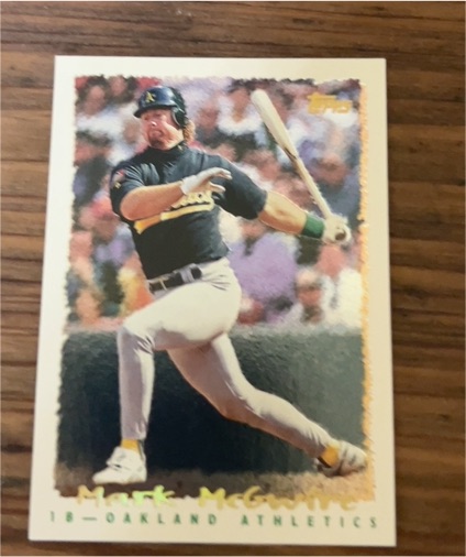 1995 Topps Cyberstats #266 Mark McGwire — front