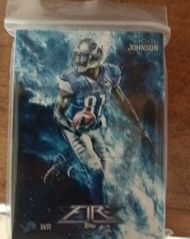 2015 Topps Fire #1 Calvin Johnson — front