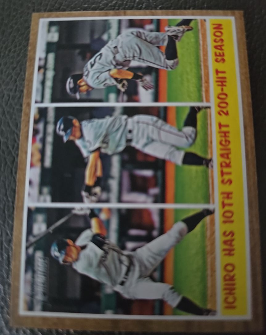 2011 Topps Heritage #317 Ichiro Has 10th Straight 200-Hit Season — front