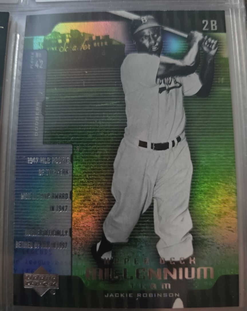 2000 Upper Deck Legends Millennium Team #UD2 Jackie Robinson — front