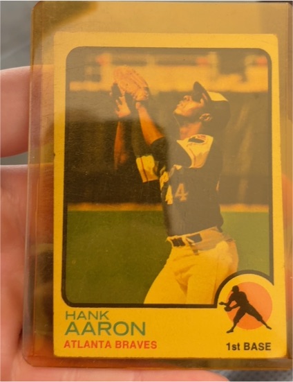 1973 Topps #100 Hank Aaron — front