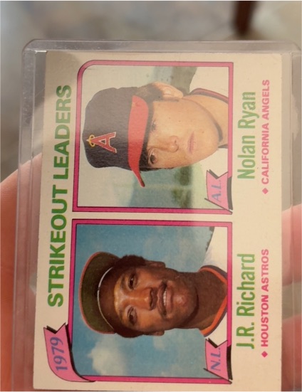 1980 Topps #206 Strikeout Leaders Nolan Ryan J.R. Richard — front