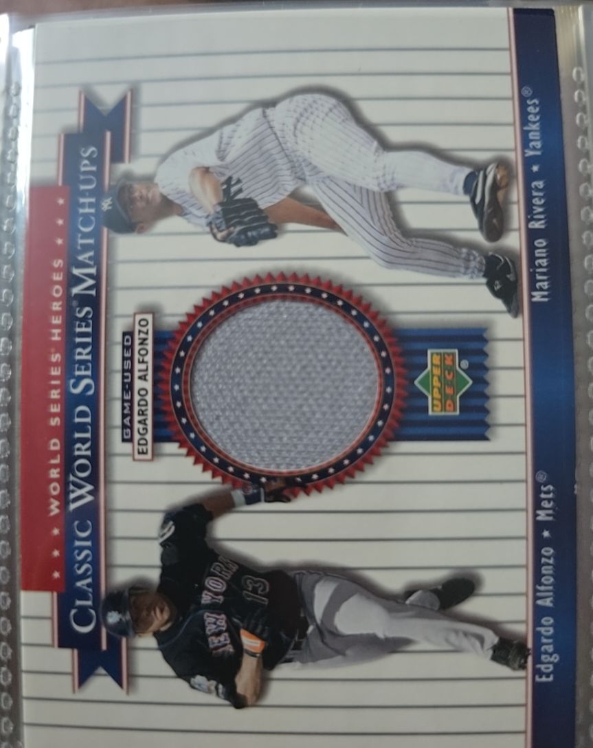 2002 Upper Deck World Series Heroes Classic Match-Ups #MUd Edgardo Alfonzo Mariano Rivera — front
