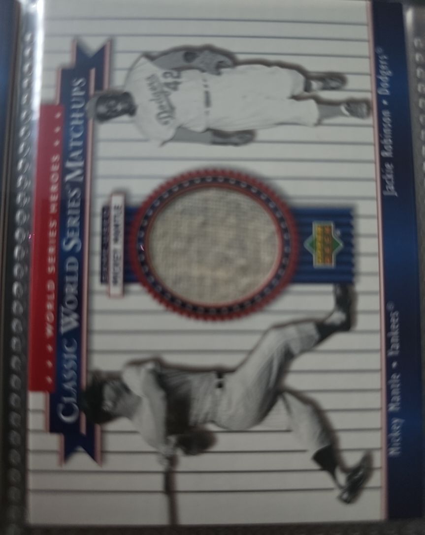 2002 Upper Deck Classic World Series Match-Ups #MU1c Mickey Mantle / Jackie Robinson — front