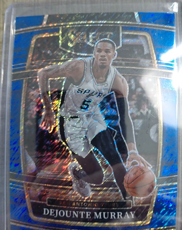 2021-22 Panini Select #43 Dejounte Murray Blue Shimmer — front