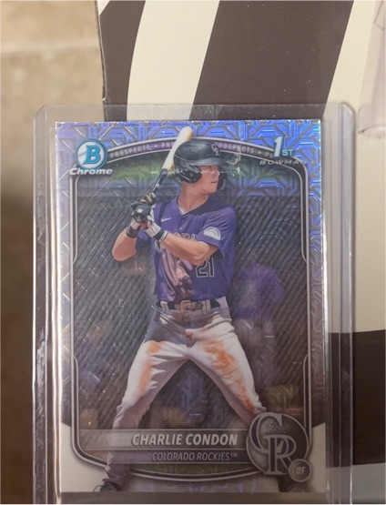 2025 Bowman Chrome #BCP-75 Charlie Condon — front