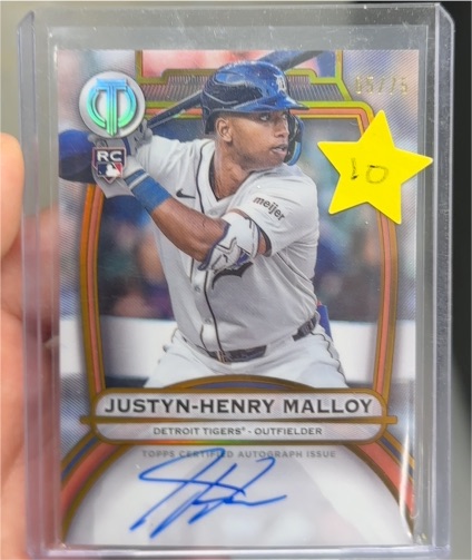 2025 Topps Tribute #TA-JM Justyn-Henry Malloy — front