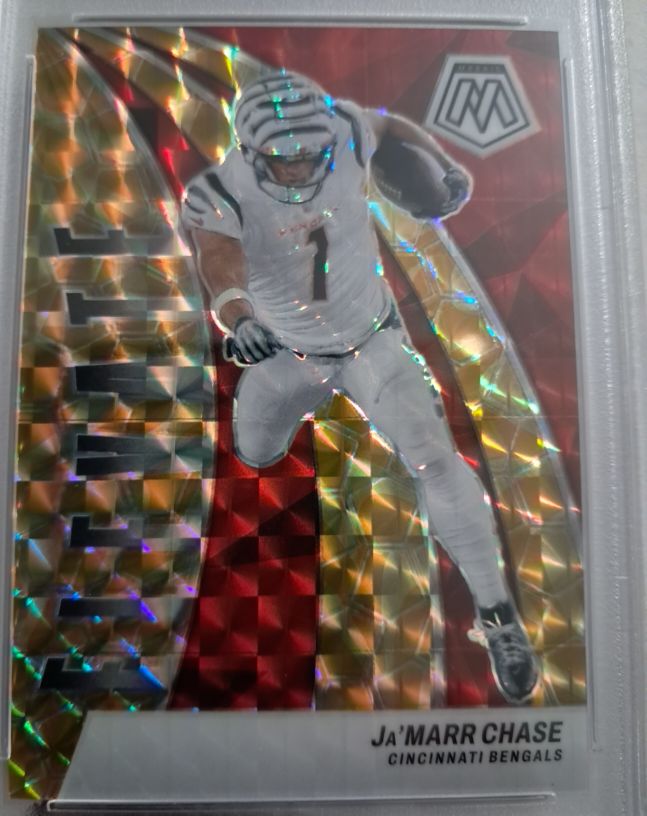 2024 Panini Mosaic #11 Ja'Marr Chase Elevate Green Mosaic — front