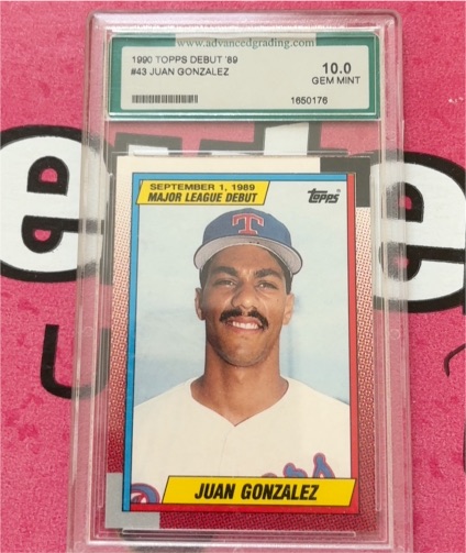 1990 Topps Debut '89 #43 Juan Gonzalez — front
