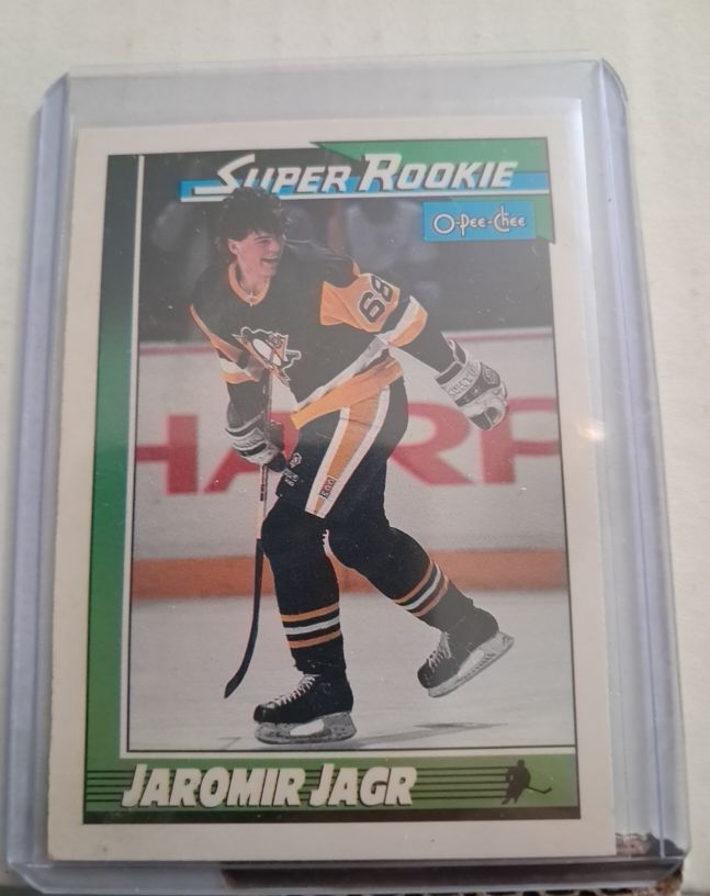 1991-92 O-Pee-Chee #9 Jaromir Jagr Super Rookie — front