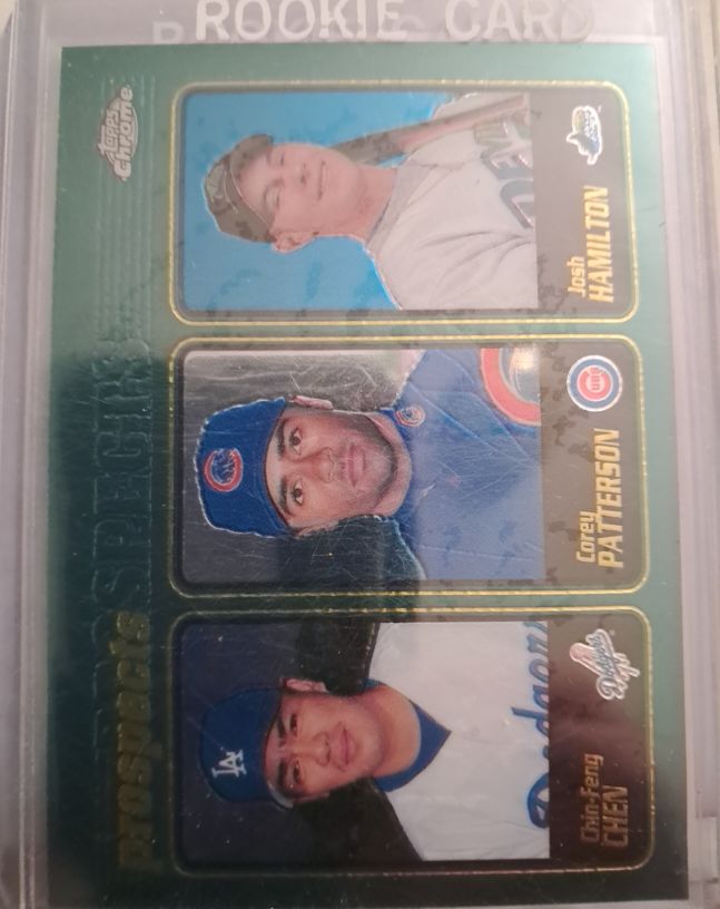 2001 Topps #362 Chin-Feng Chen / Corey Patterson / Josh Hamilton — front