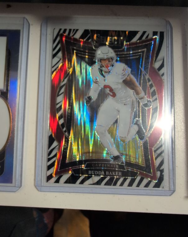 2024 Panini Select #14 Budda Baker Red & Blue Shock Prizm — front