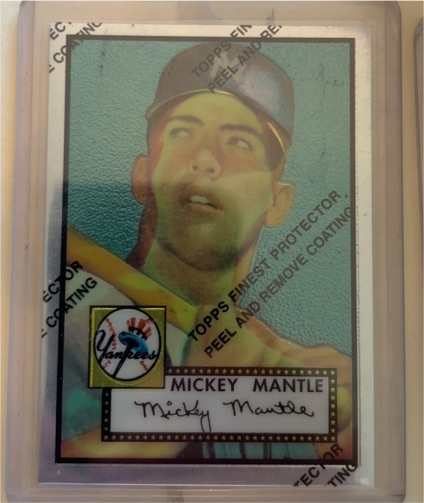 1996 Topps Finest #2 Mickey Mantle 1952 Topps — front