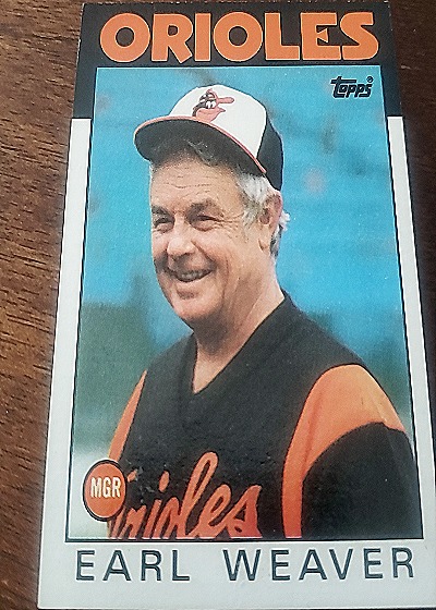 1986 Topps #321 Earl Weaver — front