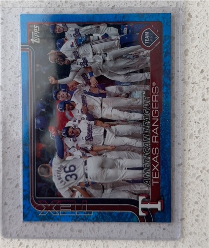 2025 Topps #593 Texas Rangers Team Card — front