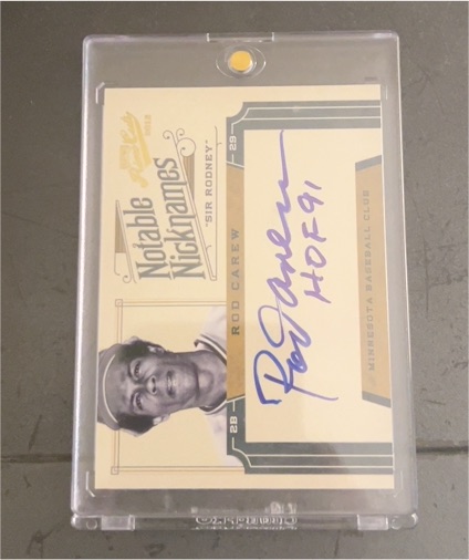 2012 Panini Playoff Prime Cuts Notable Nicknames #29 Rod Carew — front