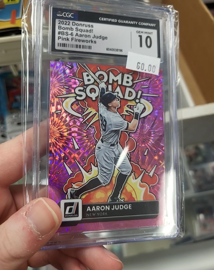2022 Donruss Bomb Squad #BS-6 Aaron Judge Pink Fireworks — front