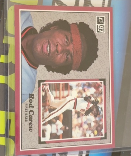 1983 Donruss Action All-Stars Jumbo Card #38 Rod Carew — front