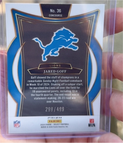 2024 Panini Select #36 Jared Goff — front