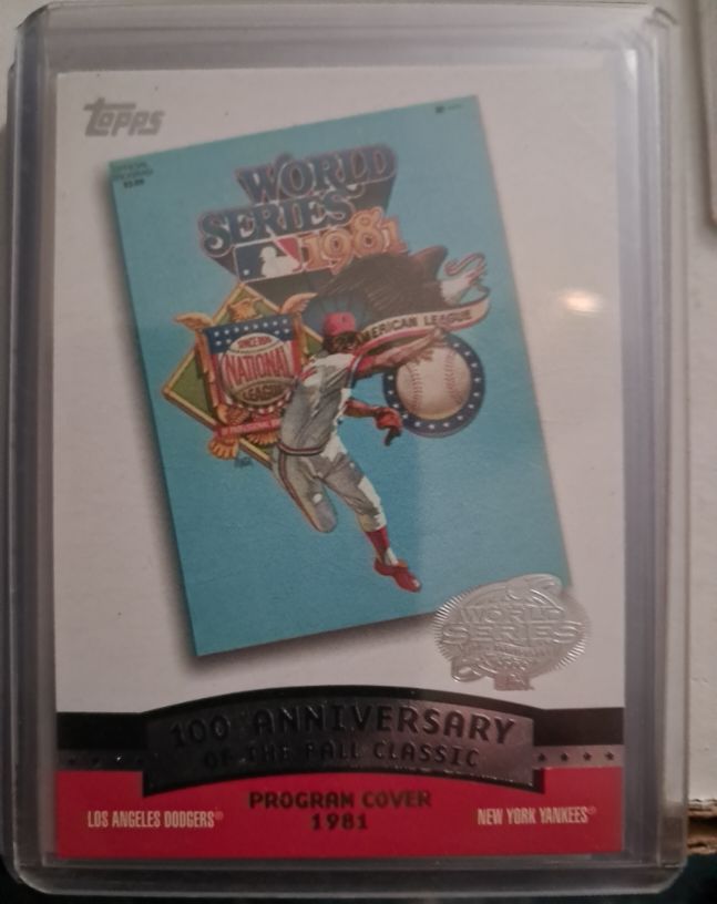 1981 Topps World Series 100th Anniversary Program Cover — front