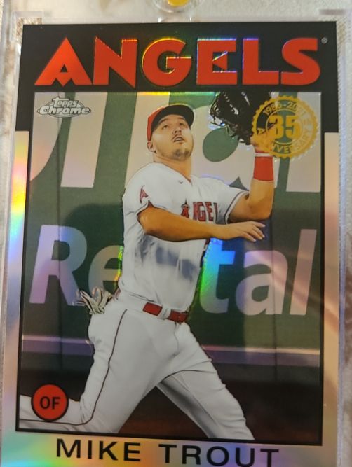 2021 Topps Chrome 1986 Topps Baseball #86BC-2 Mike Trout — front