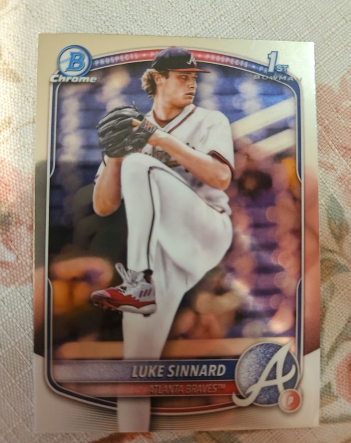 2025 Bowman Chrome Prospects #BCP-62 Luke Sinnard — front