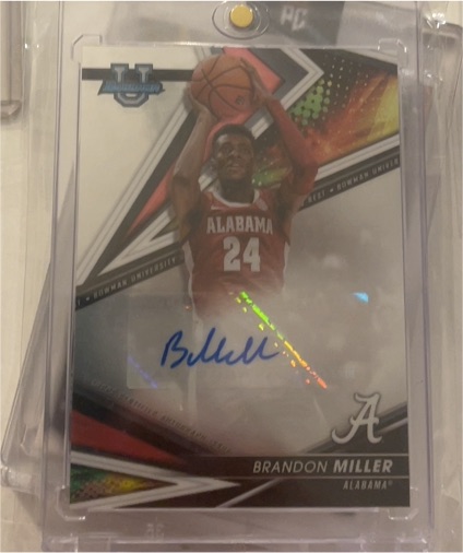 2022-23 Bowman University Best #BOA-BM Brandon Miller — front