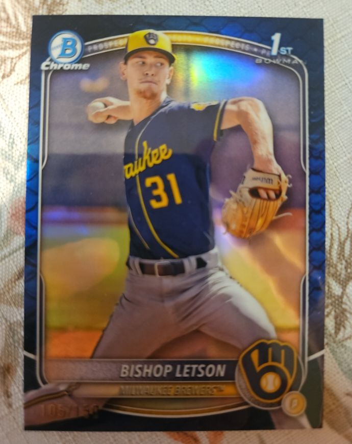 2025 Bowman Chrome #BCP-30 Bishop Letson — front