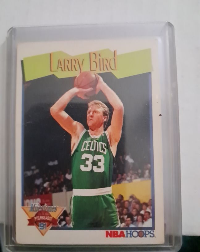 1991-92 NBA Hoops Milestones #314 Larry Bird — front