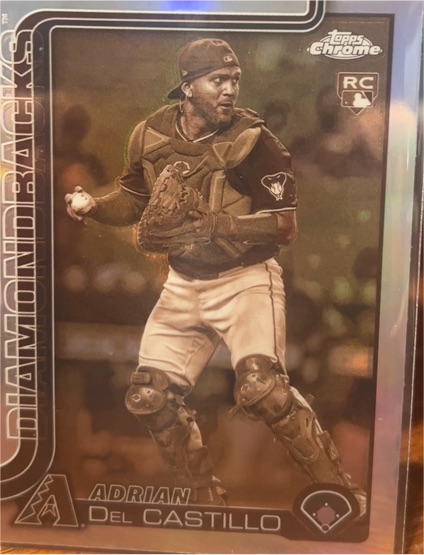 2025 Topps Chrome #240 Adrian Del Castillo Sepia Refractor RC — front