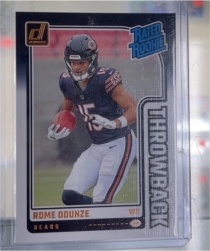2024 Panini Donruss Rated Rookies Throwbacks #4 Rome Odunze — front