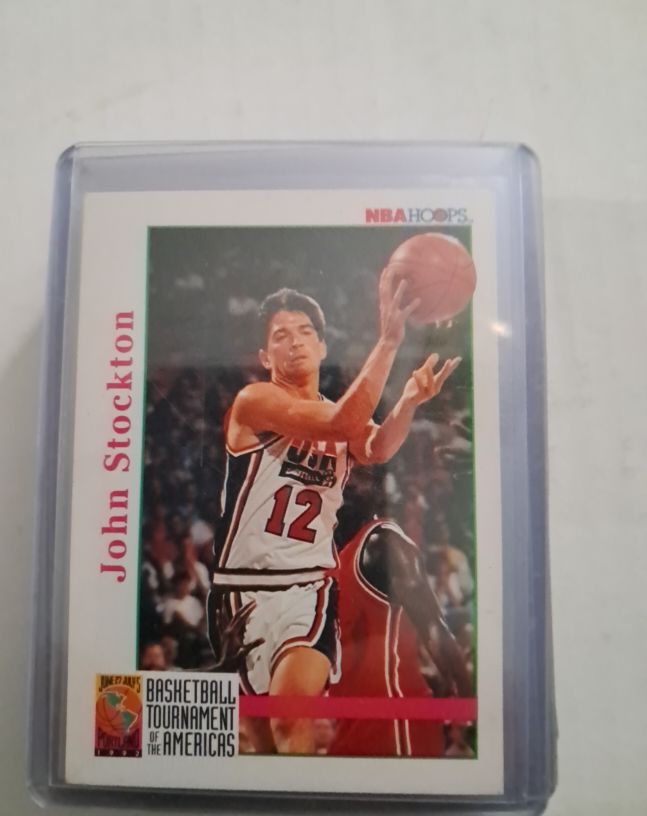 1992 NBA Hoops #347 John Stockton — front