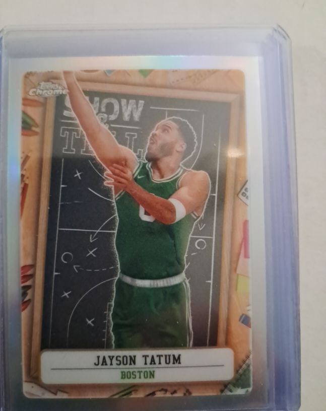 2024-25 Topps Chrome #ST-10 Jayson Tatum Show and Tell Boston Celtics — front