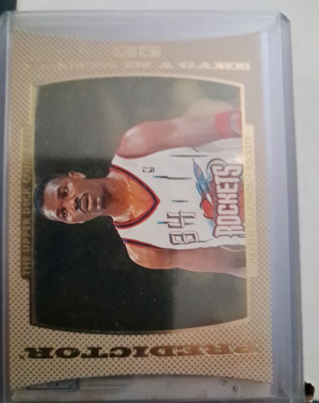1996 Upper Deck Prediction #8 Hakeem Olajuwon — front