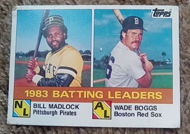 1984 Topps #131 1983 Batting Leaders Bill Madlock / Wade Boggs — front