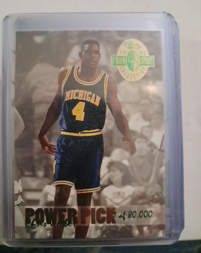 1993 Classic Four Sport Power Pick #PP1 Chris Webber — front