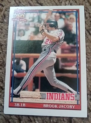 1991 Topps #47 Brook Jacoby — front