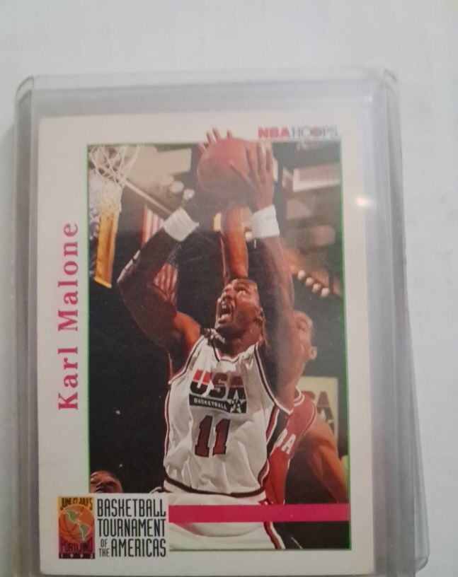 1992 NBA Hoops #343 Karl Malone USA — front