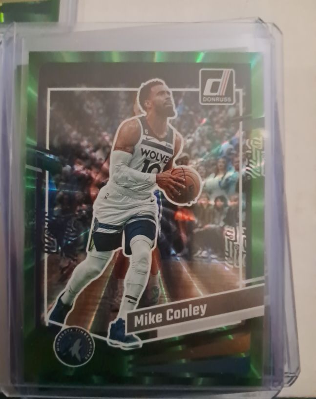 2023-24 Donruss #13 Mike Conley Green Laser Holo — front