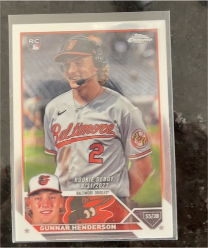 2023 Topps Update Series #US18 Gunnar Henderson Rookie Debut — front