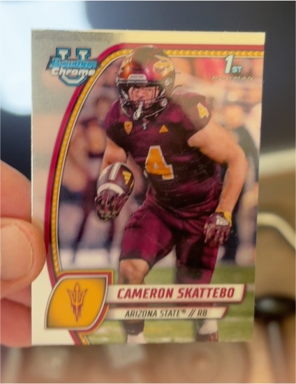 2024 Bowman University Chrome #37 Cameron Skattebo — front