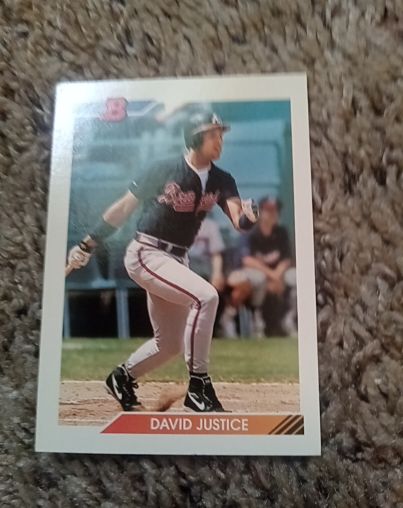 1992 Bowman #312 David Justice — front
