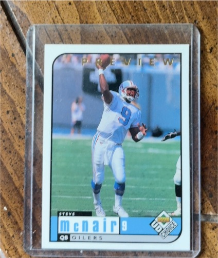 1998 Upper Deck UD Choice Preview #9 Steve McNair — front