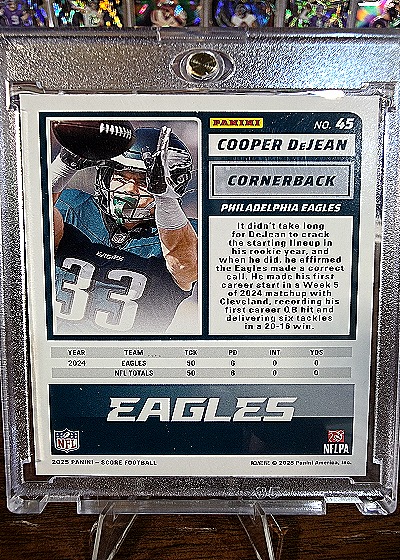 2025 Panini Score #45 Cooper DeJean — back